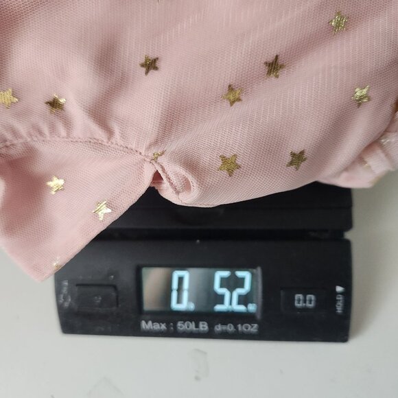 Carters Baby Girls Light Pink Tulle Dress Gold Star Print with Diaper Cover 9M - Picture 10 of 10